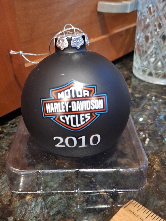 Harley-Davidson Other - Harley-Davidson Black Ornament with Orange & Blue Shield 2010